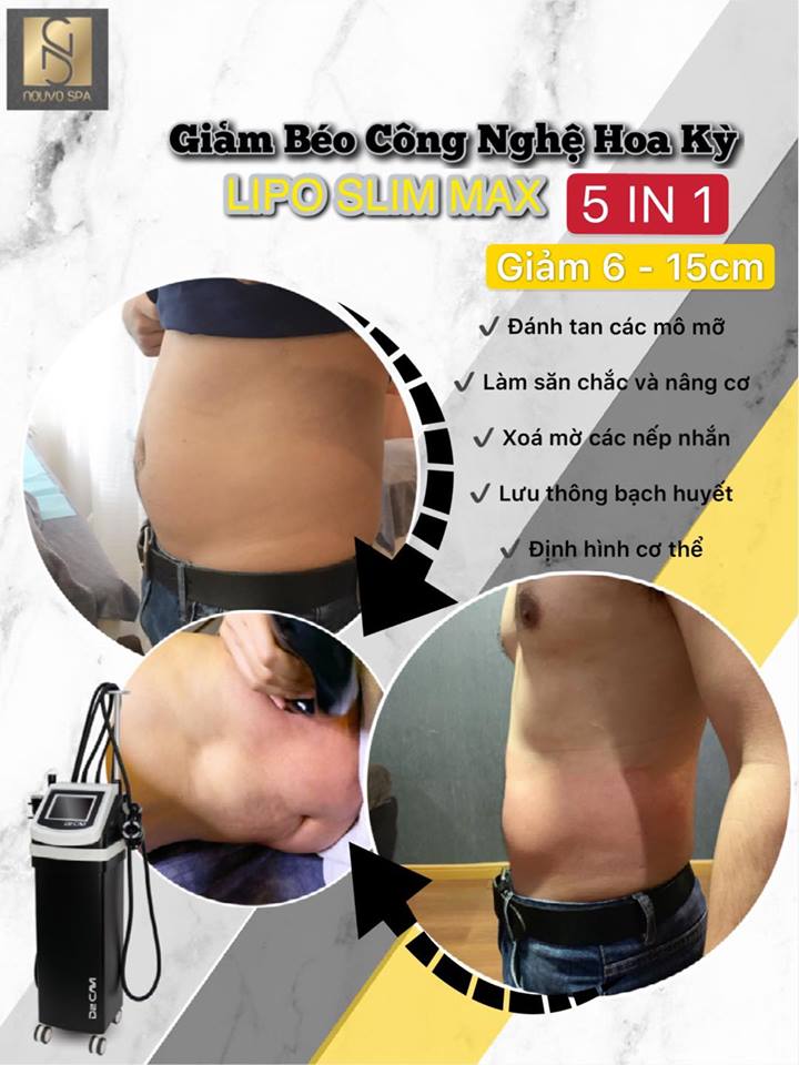 Giảm béo bằng phương pháp Lipo Slim Max 5 in 1 an toàn và nhanh chóng
